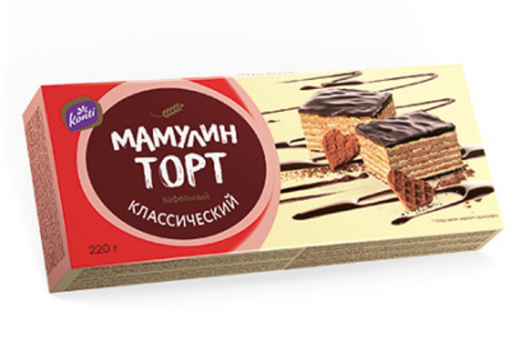Торт Мамулин вафельный классический 220г